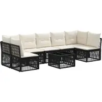 vidaXL Gartensofa-set 8 stk. Schwarz Poly-Rattan