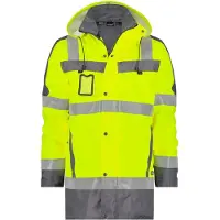 Dassy Warnschutz Parka Limasol - neongelb/zementgrau - XL