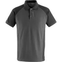 Mascot Polo-Shirt Unique 50569, Farbe:dunkelanthrazit/schwarz, Größe:3XL