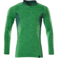 Mascot Herren Polo-Shirt, Langarm ACCELERATE Grasgrün meliert / Grün XL - 18081-810-33303-XL - Grasgrün meliert / Grün