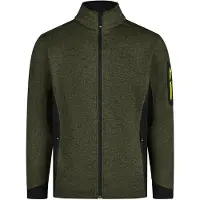 FHB Christoph Strick-Fleece-Jacke - Olive-Schwarz 102 3XL