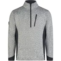 FHB Patrick Strick-Fleece-Troyer - Grau-Schwarz 102 3XL