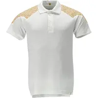 Mascot Polo-Shirt, Kurzarm Polo-shirt Gr. M, weiss/currygelb