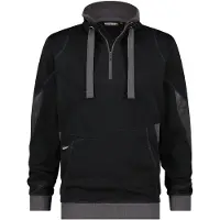Dassy Sweatshirt STELLAR - Troyer mit Reißverschluss - Arbeitspullover schwarz/anthrazitgrau 4XL