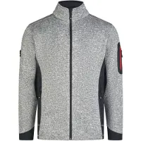 FHB Christoph Strick-Fleece-Jacke - Grau-Schwarz 102 L