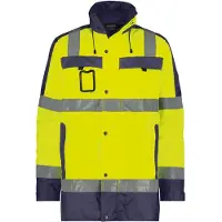 Dassy Warnschutz Parka Limasol - neongelb/dunkelblau - M