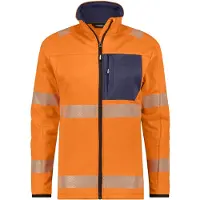 Dassy Warnschutz Midlayer-Jacke Camden - neonorange/dunkelblau - 2XL