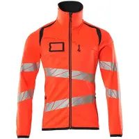 Mascot Herren Fleecepullover mit Reißverschluss ACCELERATE SAFE Hi-vis Rot / Schwarzblau M - 19103-315-22210-M - Hi-vis Rot / Schwarzblau