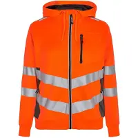 F-engel Safety Damen Sweatcardigan, orange/anthrazit grau, Gr. L - grau - L