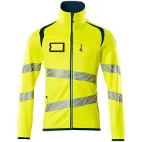 Mascot Fleecepullover mit Reißverschluss 19103 Gr. 3XL hi-vis gelb/dunkelpetroleum