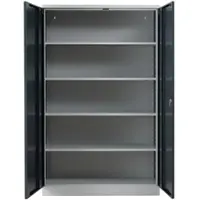 Proregal Stahlschrank Bee 8 Fachböden HxBxT 195 x 120 x 60 cm Verzinktes & Verstärktes Fachbodenmaterial Grau & Anthrazit
