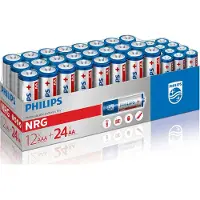 Philips NRG Alkaline-Batterien AA-24 & AAA-12 Vorteilspackung