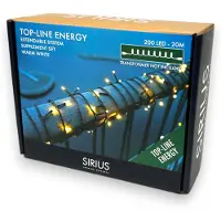 Sirius Home Top-Line Energy System Lichterkette Erweiterung 200 LED warmweiß außen 20 m schwarz
