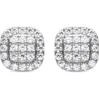 Luxenter Sterling Silber 925 Ohrringe mit rhodiniertem Brillant Zirkonia - Ronka