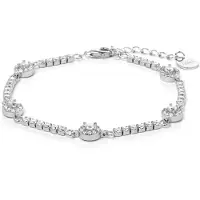 Luxenter 925 Sterling Silber Armband mit rhodiniertem Brillant Zirkonia - Daimas