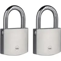 Yale Hochsicherheits-Vorhängeschlösser - Messing & Chrom - 60 mm - 2er-Set (Y120DB/60/135/2)