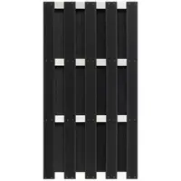 Prestige Home Living Outdoor WPC-Sichtschutzzaun CARMENO - 1x Element, ca. 180 x 90 cm - Schwarz