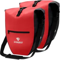 RADGEIST Fahrradtasche für Fahrradträger Set - 2X Tasche für Fahrradträger - Gepäcktasche wasserdicht & Umhängetasche - Fahrradtasche mit Reflektoren