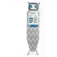 Beldray Bügeltisch - mit Bügeleisenhalterung - 110 x 33 cm - Verstellbar - Inklusive Bügeltischbezug - Grau/Weiß