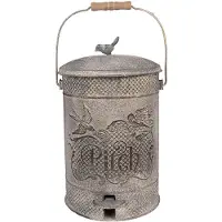Clayre & Eef Treteimer 24x24x36 cm Grau Metall