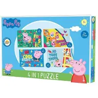 Javoli Peppa Wutz Puzzle 4 in 1, 12, 16, 20, 24 Teile, 19x29 cm, ab 3 Jahren