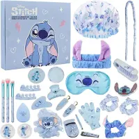 Cerdá Disney Stitch Adventskalender 2025 Beauty & Accessoires für Frauen & Teenager Mädchen, 24 tägliche Kosmetik-Überraschungen, Wellness & Pflege Set