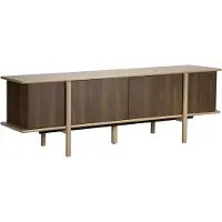 Oviala TV-Möbel in Holzoptik mit 4 Türen 180 cm taupe - Nelio