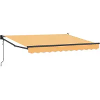 vidaXL Ausziehbare Markise Sand 3,5 x 2,5 m Polyester und Metall