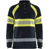 Blakläder Multinorm-Poloshirt, marineblau / gelb, Unisex-Grösse: L