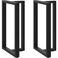 vidaXL Bartischbeine T-Form 2 Stk. Schwarz 60x35x(100-101) cm Stahl