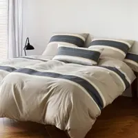 Elegante Soft-Flanell Bettwäsche Whitman weizengelb 160x210 cm + 65x100 cm - gelb;beige;grau