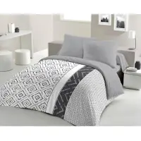 HOME LINGE PASSION Bettbezug-Set Dream Grau 220 x 240 cm