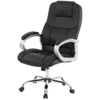 Proregal Profi-Bürostuhl Housten XXL Chefsessel Drehstuhl US-Version | HxBxT 115x66x75cm | Sitzhöhe 49cm | Kunstleder | Schwarz | 150kg belastbar
