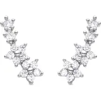 Luxenter Rhodinierte Brillant-Zirkonia-Ohrringe - Olea