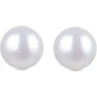 Luxenter 925 Sterling Silber Ohrringe mit weißer rhodinierter Perle - Basic