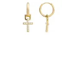 Luxenter Ohrringe aus 18k Gelbgold mit funkelnden Zirkonias - Lizel
