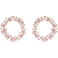 Luxenter Sterling Silber 925 Ohrringe mit 18K rose vergoldeten Zirkonia - Thilak