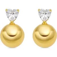 Luxenter Ohrringe mit glänzenden Zirkonia in 18k Gold - Miora