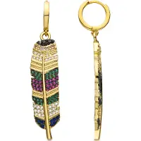 Luxenter Multicolour Zirkonia Ohrringe aus 18k Gelbgold - Muisem