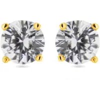 Luxenter Ohrringe Sterling Silber 925 mit rhodiniertem Brillant Zirkonia - Basic