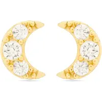 Luxenter Ohrringe aus 925 Sterling Silber und Brillant Zirkonia in 18k Gelbgold - Luna