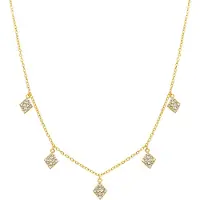 Luxenter Halskette mit glänzendem 18k Gold Finish Zirkonia - Tingi