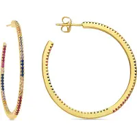 Luxenter Ohrringe mit glänzendem 18k Gold Finish Zirkonia - Macare