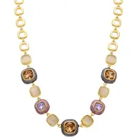 Luxenter Multicolour Zirkonia Halskette aus 18k Gelbgold - Drogolo