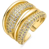 Luxenter Ring Merima mit 18 Karat verstellbar Gelbgold-Merima gold | Gr.: onesize