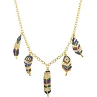 Luxenter Multicolour Zirkonia Halskette aus 18k Gelbgold - Muisem