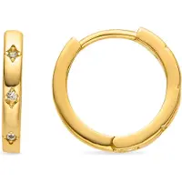 Luxenter Ohrringe mit glänzendem Zirkonia in 18K Gold - Unya