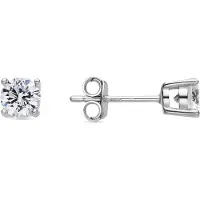 Luxenter Sterling Silber 925 Ohrringe mit rhodiniertem Brillant Zirkonia - Kyoro