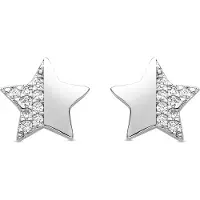 Luxenter Rhodium plattierte Brillant Zirkonia Ohrringe - Shial