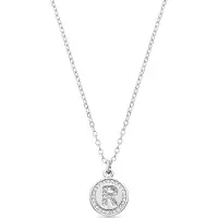 Luxenter Rhodium plattierte Brillant-Zirkonia Halskette - Alphabet